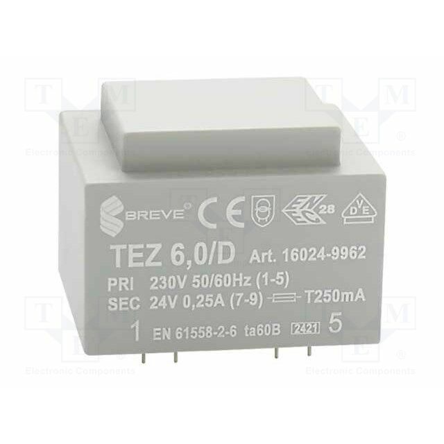 BREVE TUFVASSONS Transformer: encapsulated; 6VA; 230VAC