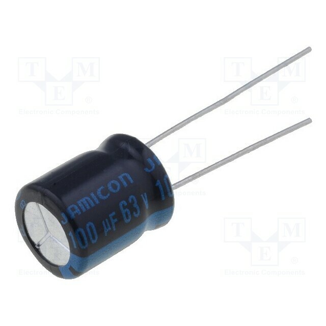 JAMICON Capacitor: electrolytic; 100uF; 63VDC; Ø10x12