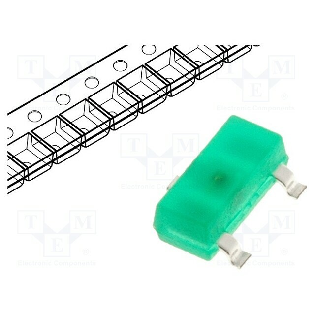 KINGBRIGHT ELECTRONIC LED; green; SMD; SOT23