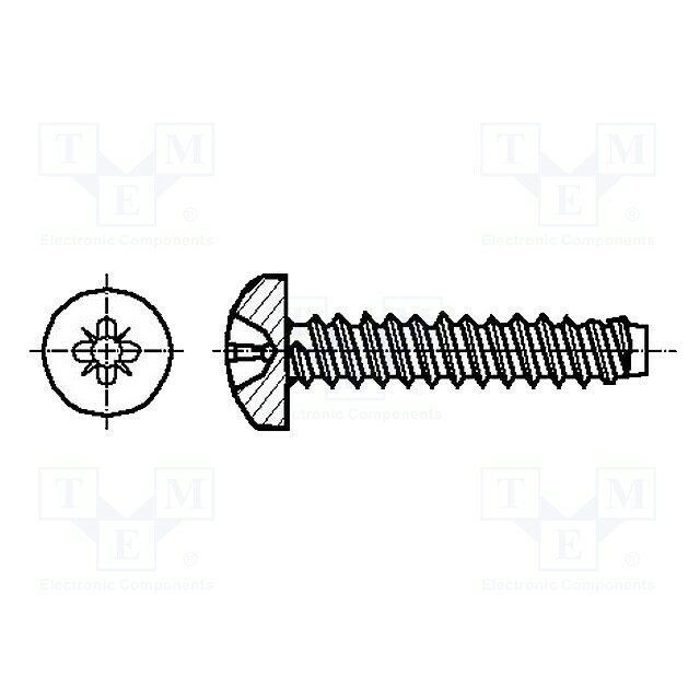 BOSSARD Screw; for metal; 3.5x45