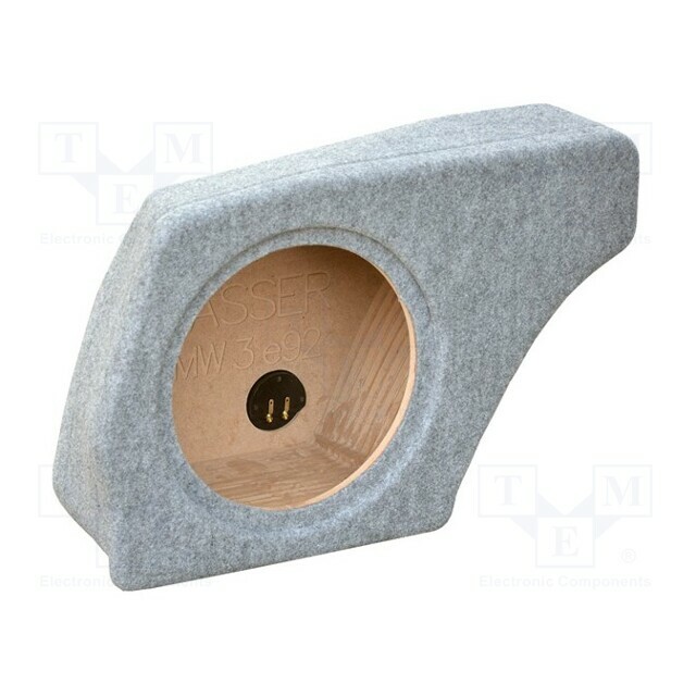 BASSER Car loudspeaker enclosure; MDF; grey