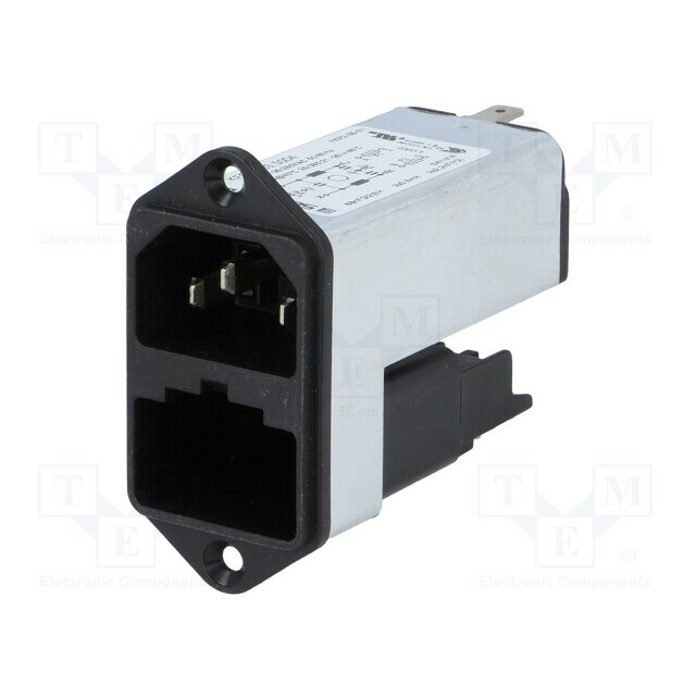 SCHURTER Connector: AC supply; socket; male