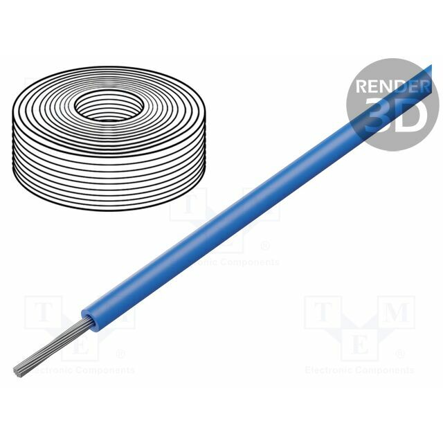 Wire; HELUFLON® FEP-6Y; 1x0.75mm2; stranded