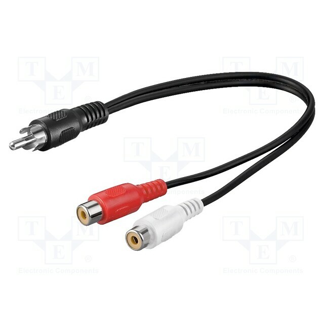 GOOBAY Cable; RCA socket x2,RCA