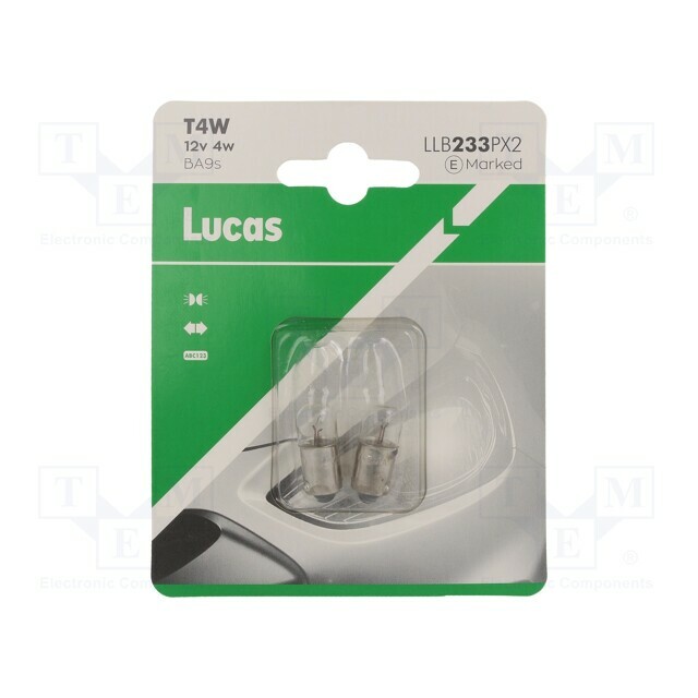 LUCAS Filament lamp: automotive; BA9S; 4W