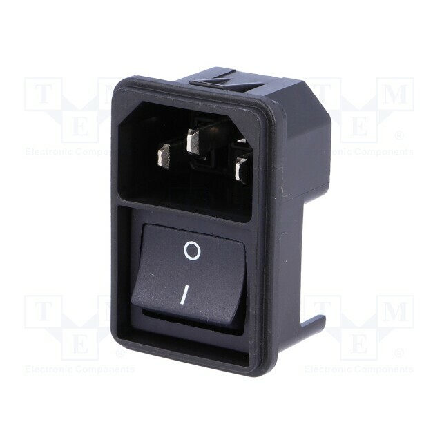 SCHURTER Connector: AC supply; socket; male