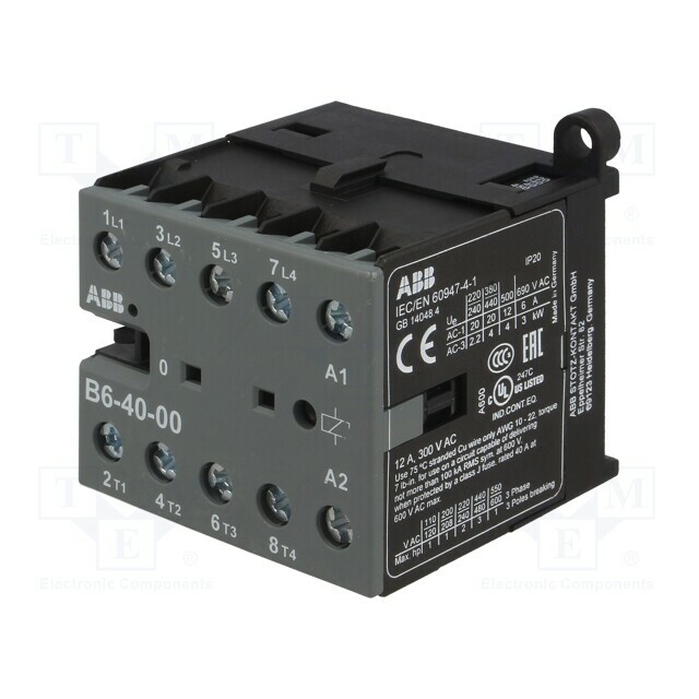 ABB Contactor: 4-pole; NO x4; 220÷240VAC