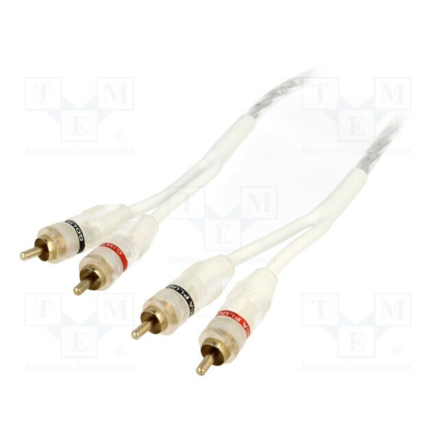 4CARMEDIA Cable; RCA plug x2,both
