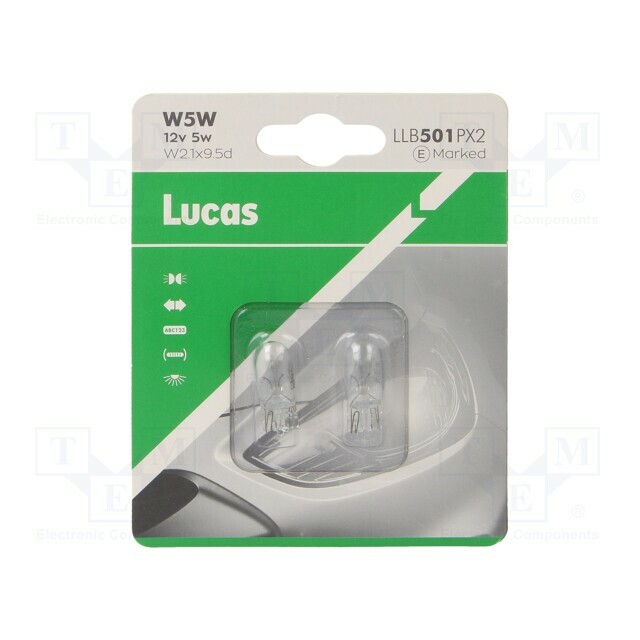 LUCAS Filament lamp: automotive; W2,1x9