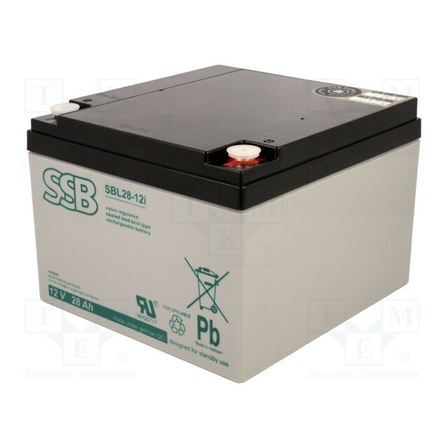 SSB Re-battery: acid-lead; 12V; 28Ah; AGM