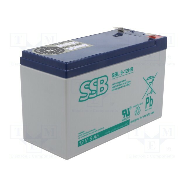 SSB Re-battery: acid-lead; 12V; 9Ah; AGM