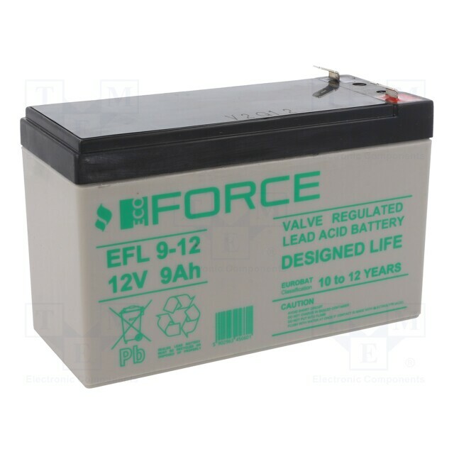 ECO FORCE Re-battery: acid-lead; 12V; 9Ah
