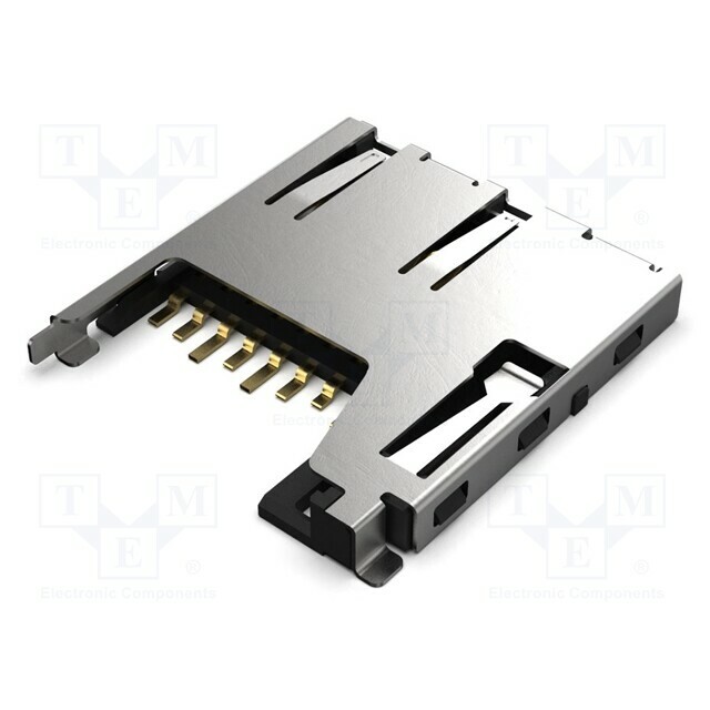 GCT Connector: for cards; microSD; push-push