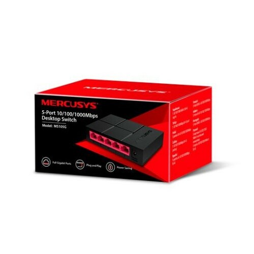 Slēdzis Mercusys MS105G 5 porti Gigabit