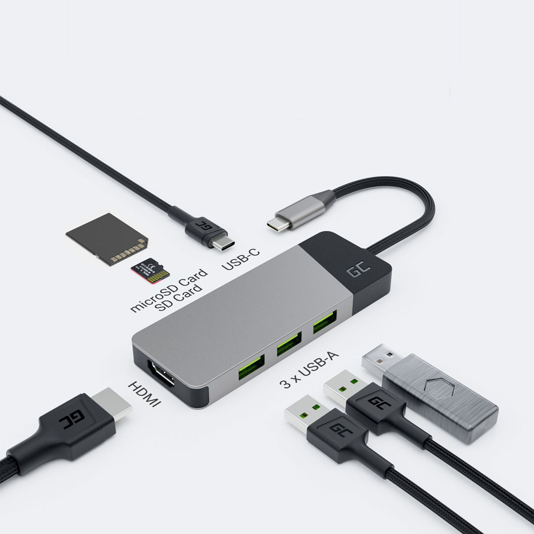 Green Cell Connect 7in1 (3xUSB-A 3