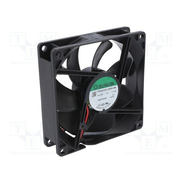 SUNON Fan: DC; 92x92x25mm; axial; 12VDC