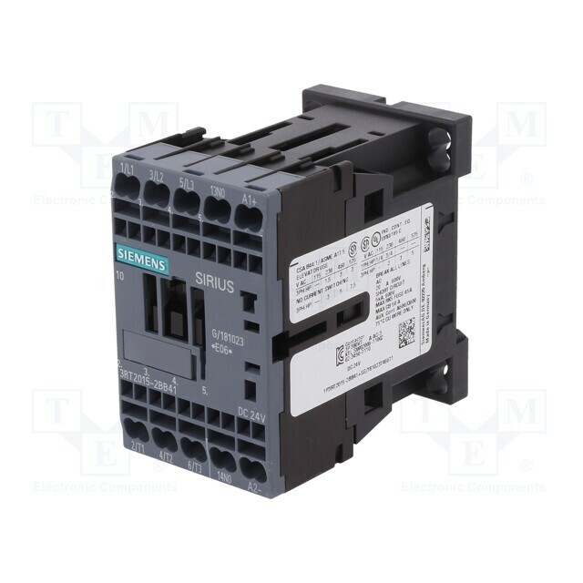 SIEMENS Contactor: 3-pole; NO x3; Auxiliary