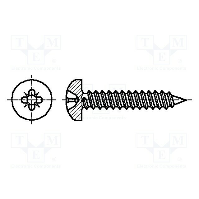 BOSSARD Screw; 2.2x9.5; Head: