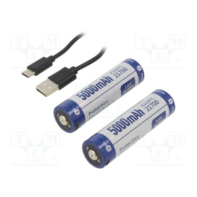 KEEPPOWER Re-battery: Li-Ion; 21700; 5000mAh; 3