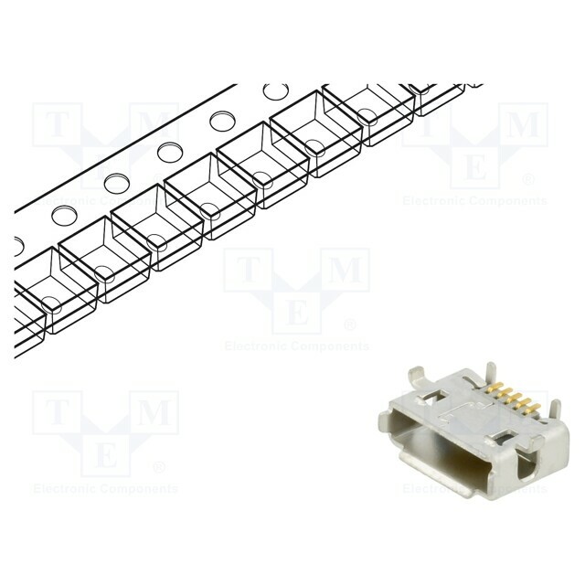 MOLEX Connector: USB AB micro; socket