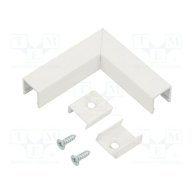 TOPMET Connector 90°; white; aluminium; SMART10