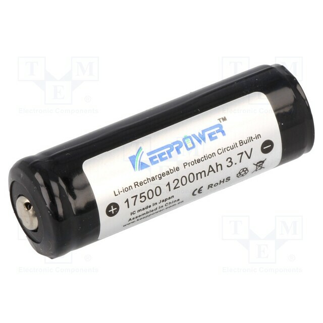 KEEPPOWER Re-battery: Li-Ion; 17500,4/5A; 1200mAh