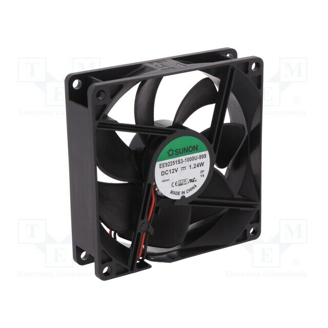 SUNON Fan: DC; 92x92x25mm; axial; 12VDC