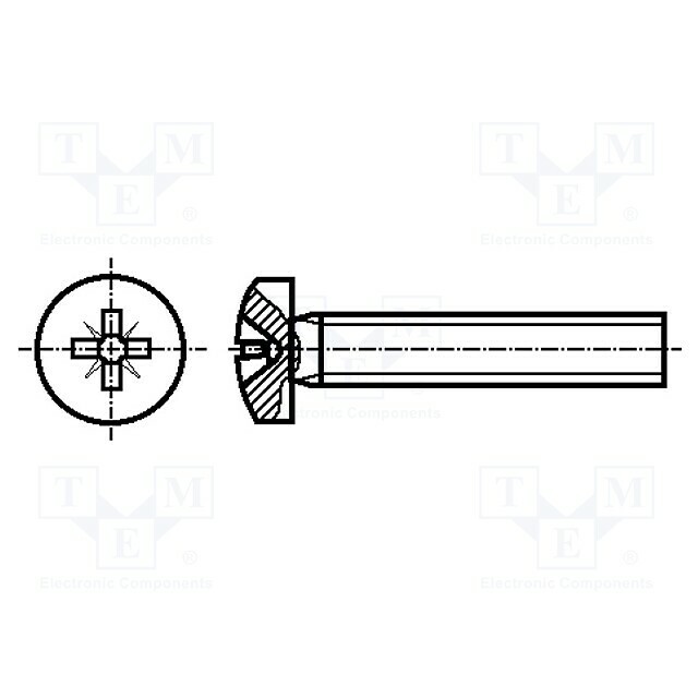 BOSSARD Screw; M4; M4x35; 0.7