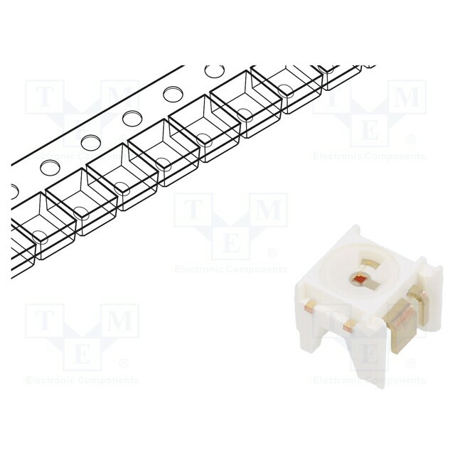 Ams OSRAM LED; amber; SMD; PLCC2