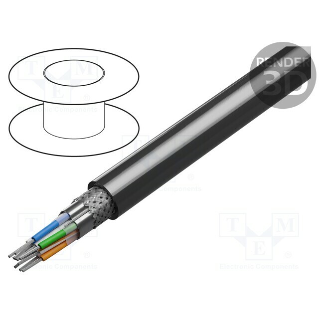 BELDEN Wire; 5x2x28AWG; stranded; Cu; Insulation: