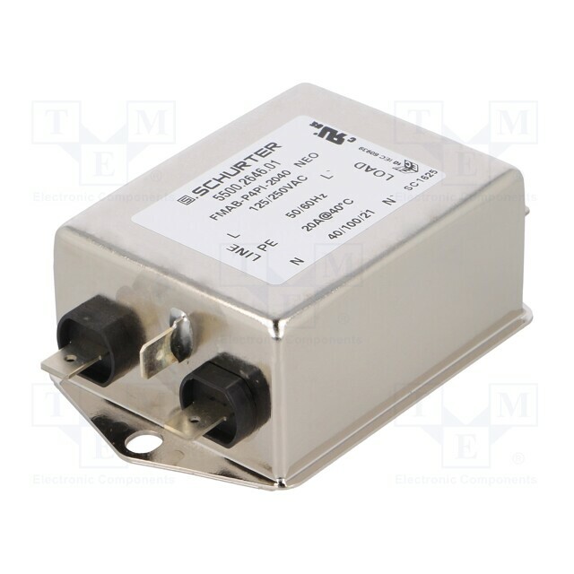SCHURTER Filter: anti-interference; single-phase; 250VAC; Ioper