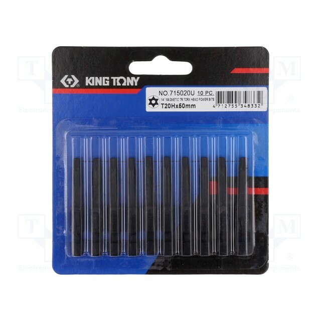 KING TONY Screwdriver bit; Torx® with