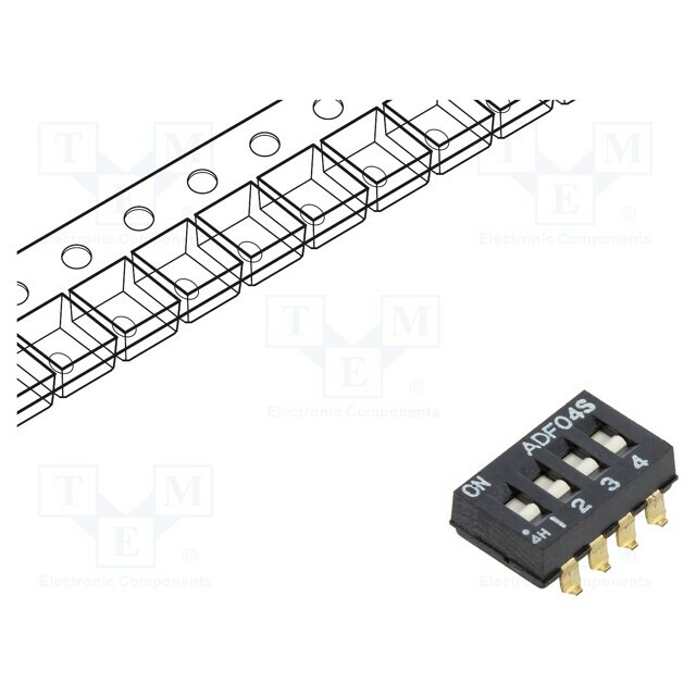 TE CONNECTIVITY Switch: DIP-SWITCH; Poles number: