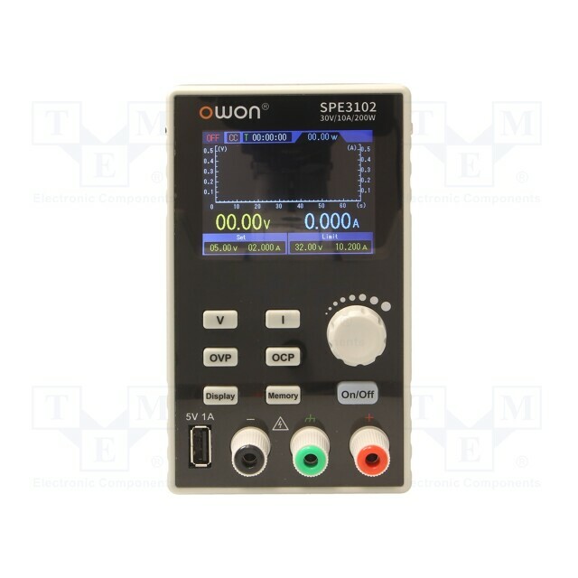 OWON Laboratory power supply: programmable; 0÷30VDC