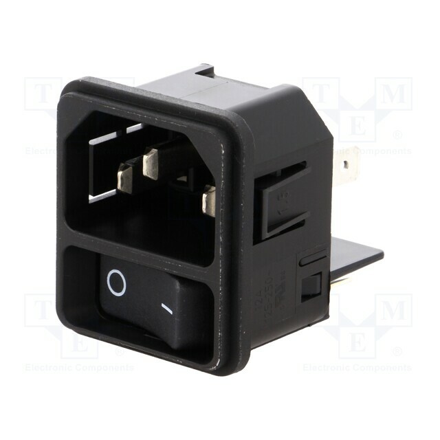 SCHURTER Connector: AC supply; socket; male