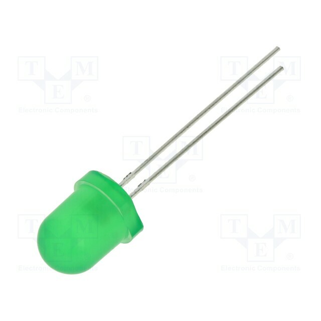 LUCKY LIGHT LED; green; 8mm; 5000mcd