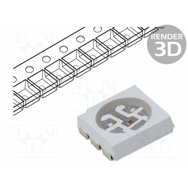 LUCKY LIGHT LED; RGB; SMD; PLCC6
