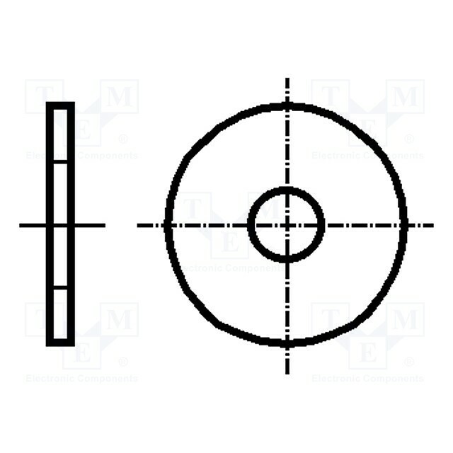 BOSSARD Washer; round; h=1mm; M5; D=20mm