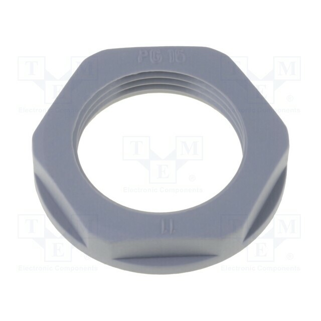 Nut; PG9; polyamide; 22mm; dark grey