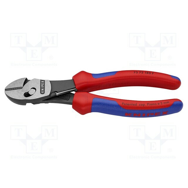 KNIPEX Side,cutting; return spring; 180mm