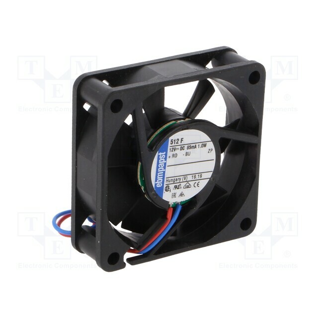EBM-PAPST Fan: DC; 50x50x15mm; axial; 12VDC