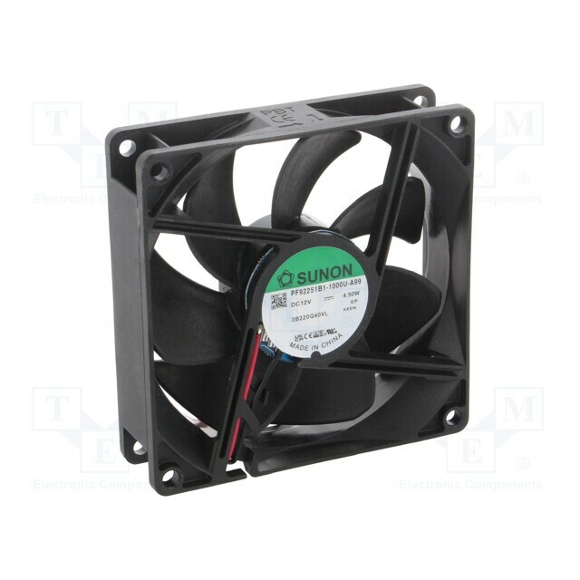 SUNON Fan: DC; 92x92x25mm; axial; 12VDC