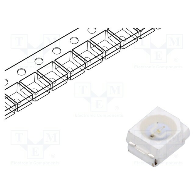 OPTOSUPPLY LED; green; SMD; PLCC2; 750÷1120mcd