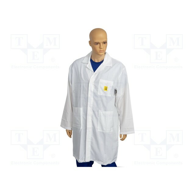 ELME Coat; women`s,ESD; white; S