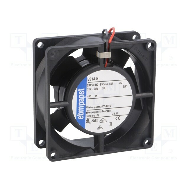 EBM-PAPST Fan: DC; 80x80x32mm; axial; 24VDC