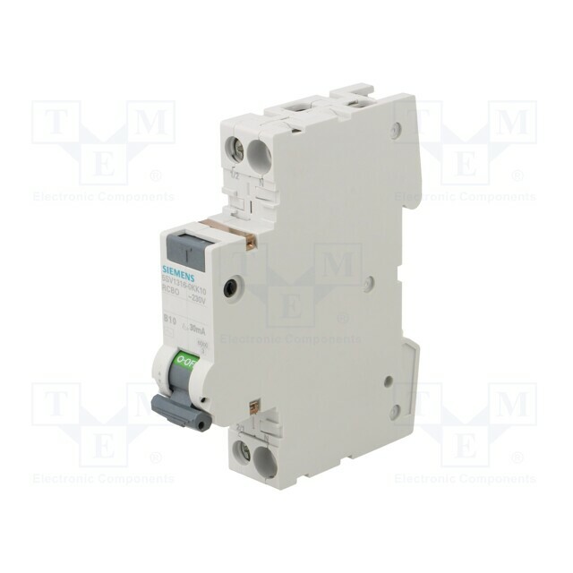 SIEMENS RCBO breaker; Inom: 10A; Ires: