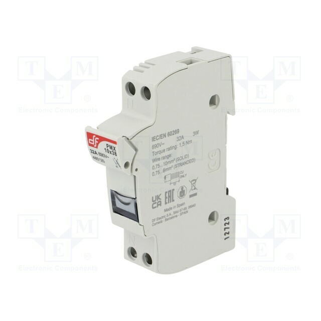 DF ELECTRIC Fuse holder; 10x38mm; for