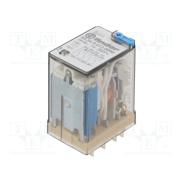 FINDER Relay: electromagnetic; 12VDC; 4PDT; Icontacts