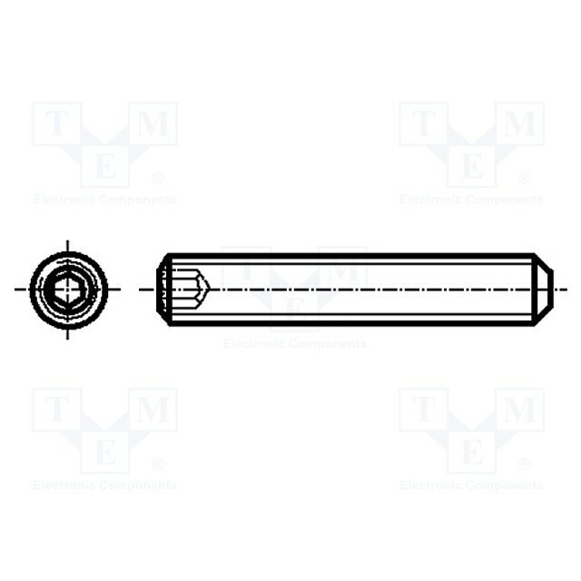BOSSARD Screw; M4; M4x8; 0.7