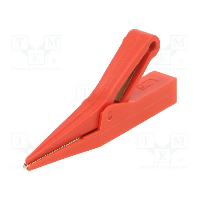 STAUBLI Crocodile clip; 10A; red; Grip
